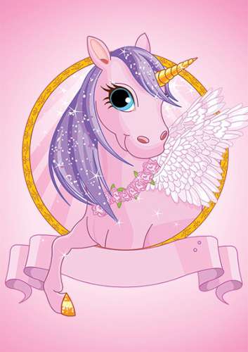 Unicorn Edible Icing Image - A4 - Click Image to Close